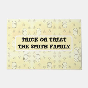  Cute Ghost Trick or Treat, Halloween  Doormat