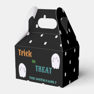 Cute Ghost Trick or Treat Halloween Favor Box