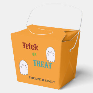Cute Ghost Trick or Treat Halloween Favor Box