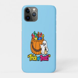 Cute Ghost Trick or Treat Halloween Pattern Phone iPhone 11 Pro Case