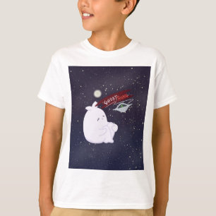 Cute Ghost & UFO Kids T-Shirt