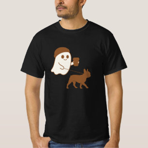 Cute Ghost Walking Frenchie T-Shirt