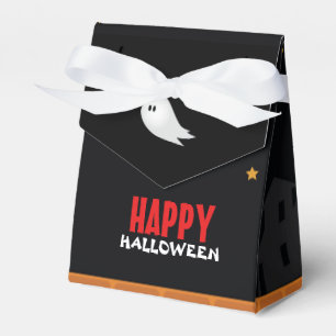 Cute ghost wandering in streets halloween favor box