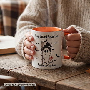 Cute Ghost Witch Halloween Mug