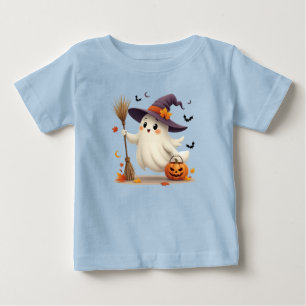 Cute Ghost Witch Halloween Toddler T-Shirt