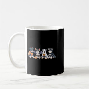 Cute Ghost Witch Miniature Schnauzer Halloween Dog Coffee Mug