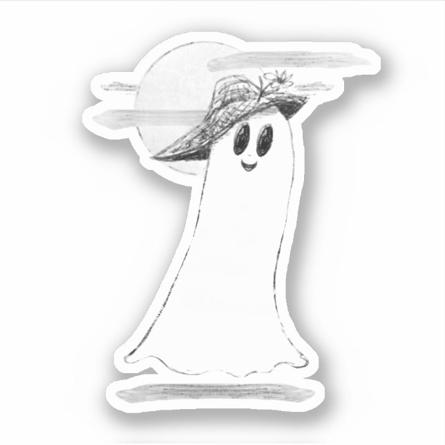 Cute Ghost With Bonnet Halloween (Front)