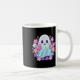 Cute Ghost With Flowers I Kids Ghost Coffee Mug