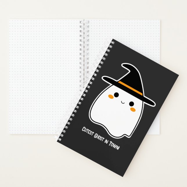 Cute Ghost with Personalized Image and Text Notebook (Inside)
