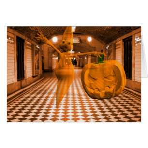 Cute Ghost With Pumpkin