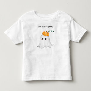 Cute Ghost with Too Cute to Spook Toddler T-shirt