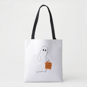 Cute Ghost with Treat Bag Personalized Bag