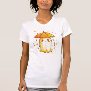 Cute Ghost with Umbrella T-Shirt – Kawaii Spooky R