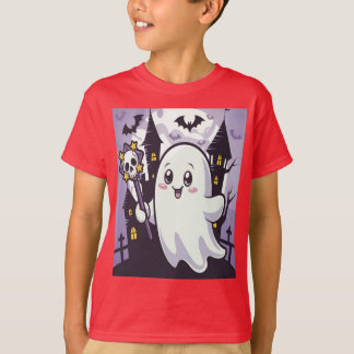 Cute Ghostly Poster with a Playful Twist T-Shirt