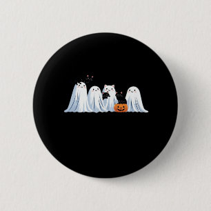 Cute Ghosts and Black Cats Halloween � Spooky Seas 2 Inch Round Button