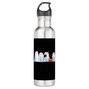 Cute Ghosts and Black Cats Halloween � Spooky Seas 710 Ml Water Bottle