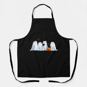 Cute Ghosts and Black Cats Halloween – Spooky Seas Apron