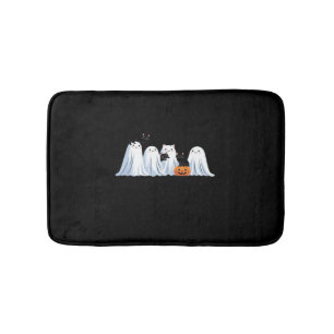 Cute Ghosts and Black Cats Halloween – Spooky Seas Bath Mat