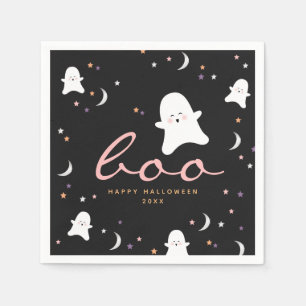 Cute Ghosts Boo Halloween  Napkin