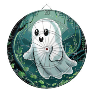 Cute Ghosts Halloween-Inspired Game Room Decor Dartboard