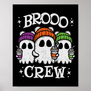 Cute Ghosts Ice Coffee - Halloween Ghost Coffee -  Poster