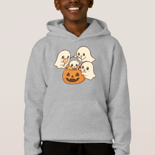 Cute Ghosts in Pumpkin Hoodie