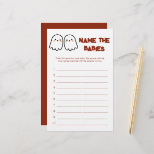 Cute Ghosts Name The Twin Babies Shower Game