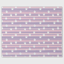 Cute Ghosts Pink Purple Stripe Halloween