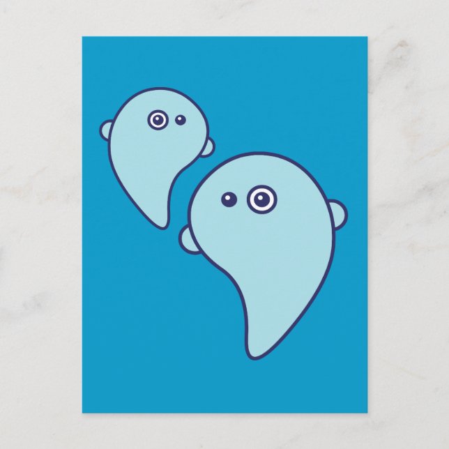 Cute Ghosts Postcard (Front)