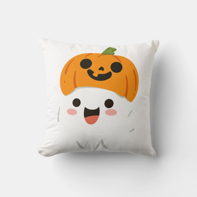 Cute ghosts throw pillow (Front)