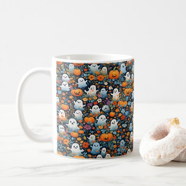 Cute Ghouls Halloween Mug (Avec donut)
