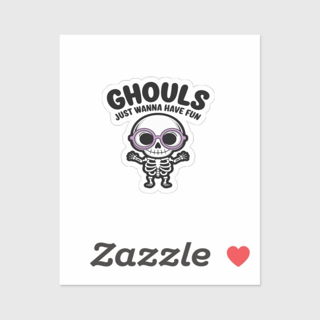 Cute Ghouls Just Wanna Have Fun Skeleton (Sheet)