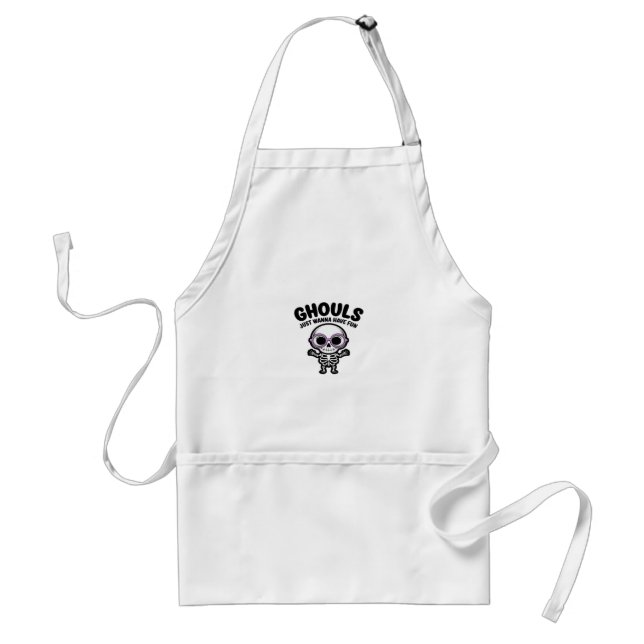 Cute Ghouls Just Wanna Have Fun Skeleton Standard Apron (Front)