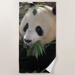 Cute giant panda bear beach towel