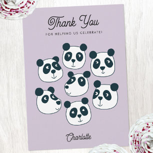 Cute Giant Panda Bear Thank You Card