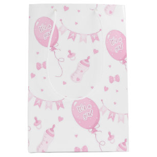 Cute Gift Bag Baby Shower It's a Girl Balloon