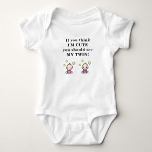 Cute gift for baby twins, bodysuit for twin girls,