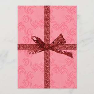 Cute Gift Look and Hearts Valentine's Day Birthday Invitation