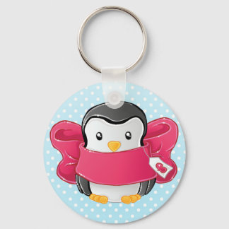 Cute gifted penguin keychain