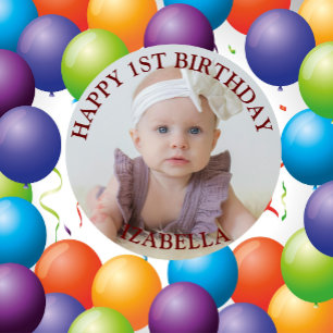 Cute Gifts Happy 1st birthday  2 Inch Round Button