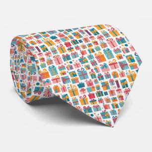 Cute Gifts in Bags and Boxes with Ribbons Pattern Tie