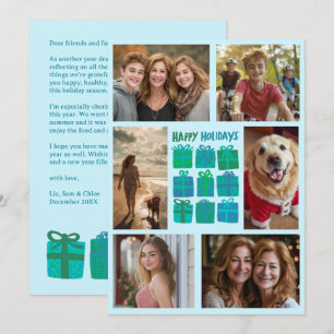 Cute Gifts Presents Hand-Drawn CUSTOM 6 PHOTO  Holiday Card