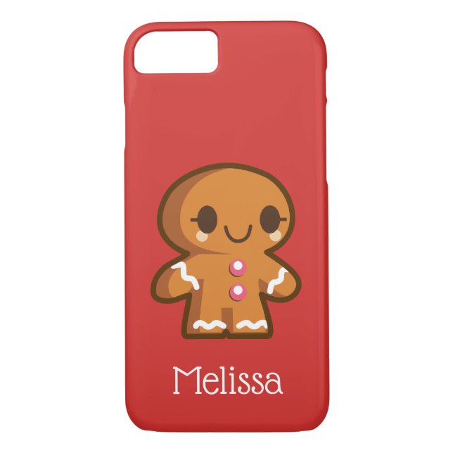 Cute Gingberbread Girl with Eyelashes Case-Mate iPhone Case (Back)
