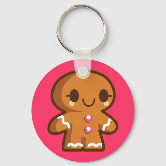 Cute Gingberbread Man Keychain (Front)