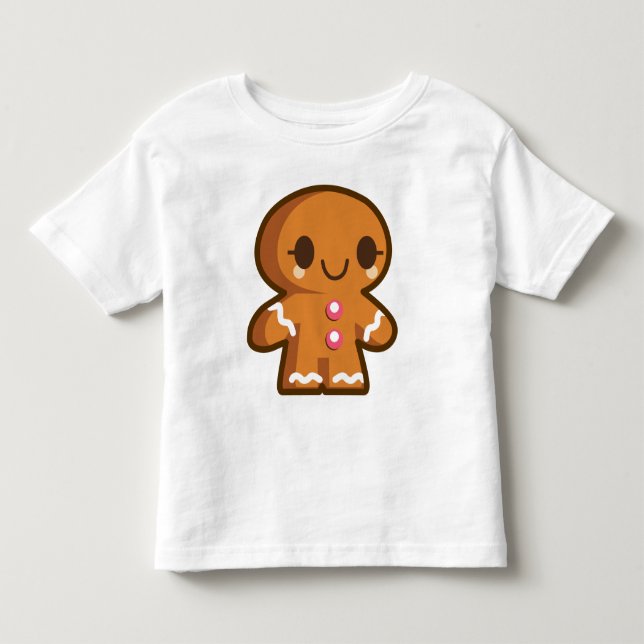 Cute Gingberbread Man Toddler T-shirt (Front)