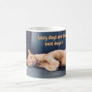 Cute ginger cat coffee mug