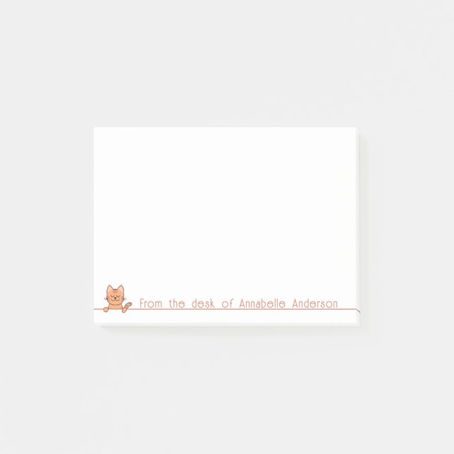 Cute Ginger Cat Personalize Notes (Front)