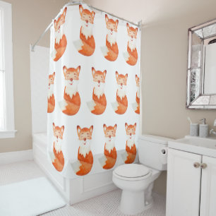 Cute ginger fox cartoon illustration