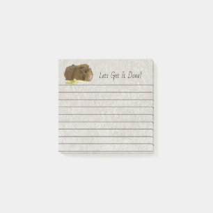 Cute Ginger Guinea Pig Pet Photograph Lined Post-it Notes