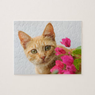 Cute Ginger Kitten Watching You Game Jigsaw Puzzle